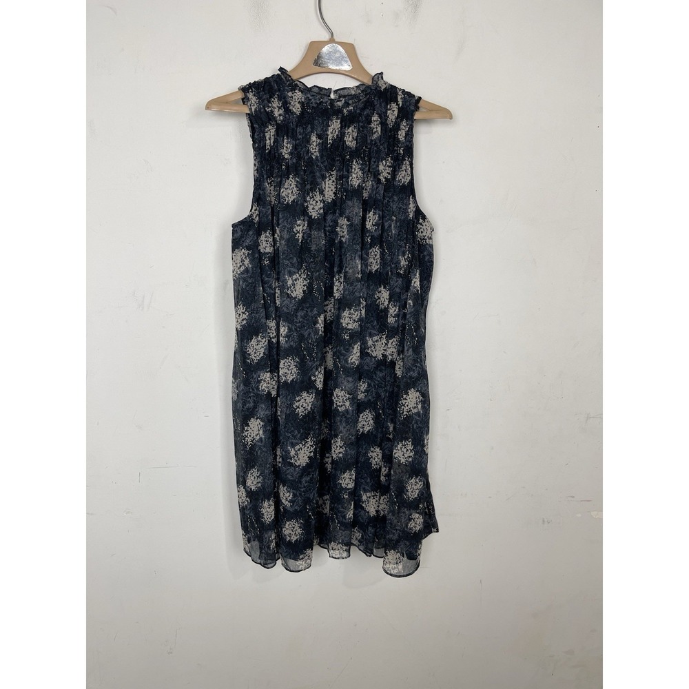 Joie Womens Dress Medium Blue Floral Fairy Cocktail Wedding Flowy Pleated Swing